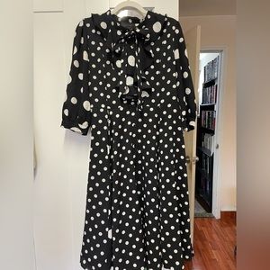 Size L b&w polka dot dress for sale!! 👗